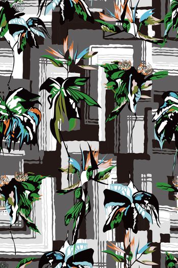 植物纹印花华亿平台图片