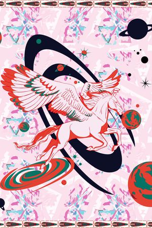 几何元素印花华亿平台图片