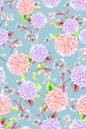 手绘花卉印花华亿平台图片