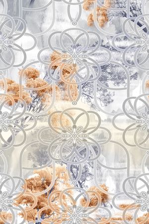 青花瓷印花华亿平台图片