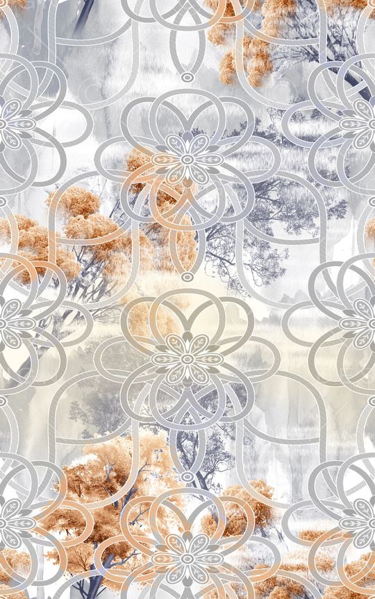 青花瓷印花华亿平台图片