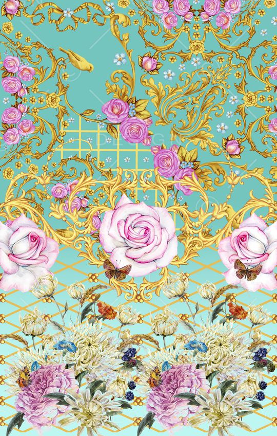 手绘印花华亿平台图片