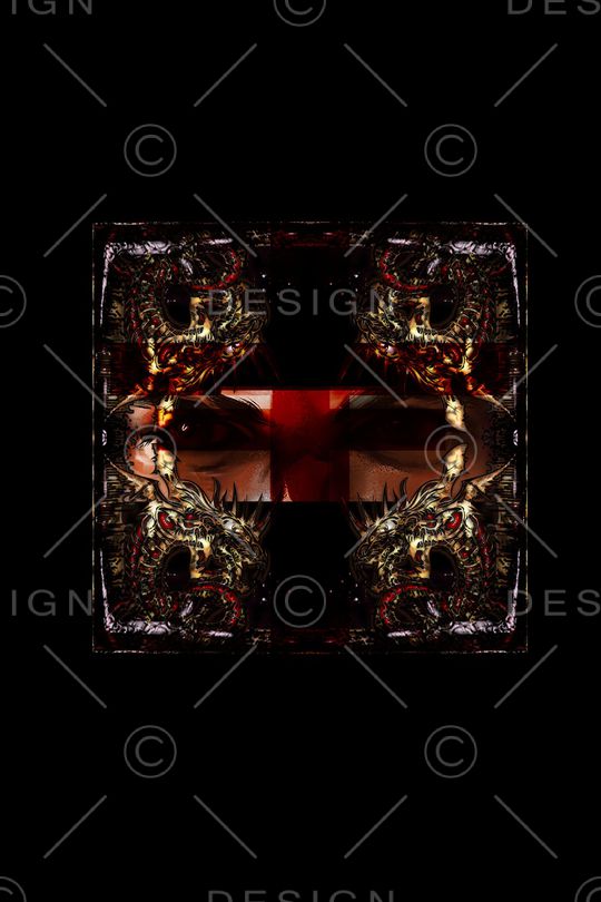 抽象人物印花华亿平台图片