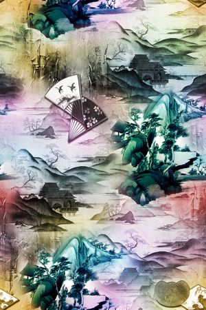 中国风印花华亿平台图片