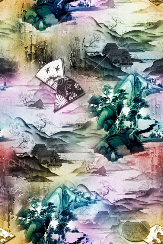 中国风印花华亿平台图片