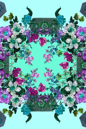 小方巾印花华亿平台图片