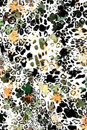 几何豹纹印花华亿平台图片