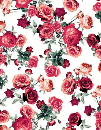 玫瑰印花华亿平台图片