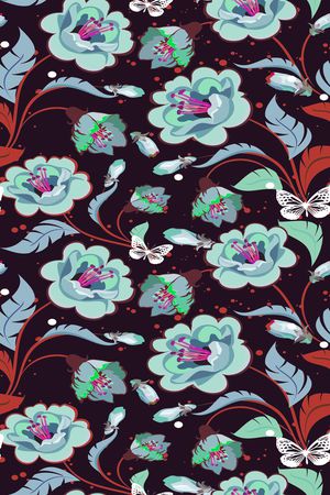 植物纹印花华亿平台图片