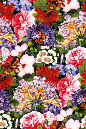 玉兰花印花华亿平台图片