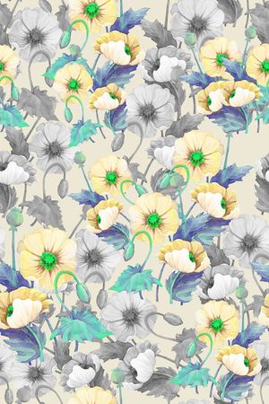 花鸟印花华亿平台图片