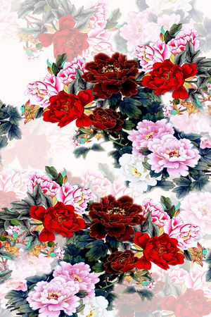 花卉印花华亿平台图片