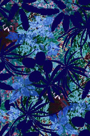 天堂鸟花印花华亿平台图片