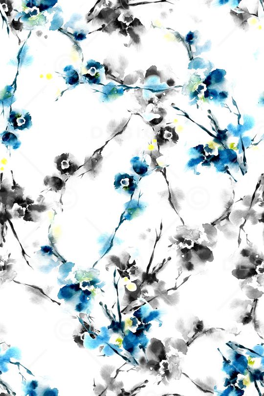 水墨印花华亿平台图片