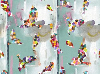 时尚流行抽象印花华亿平台图片