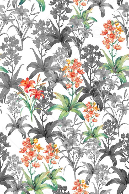 复古花卉印花华亿平台图片