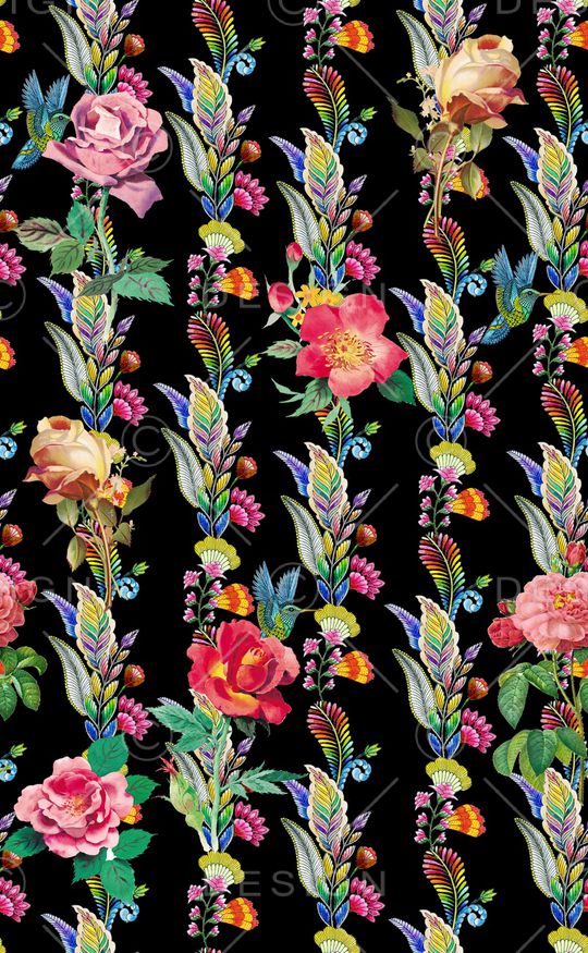 花卉印花华亿平台图片