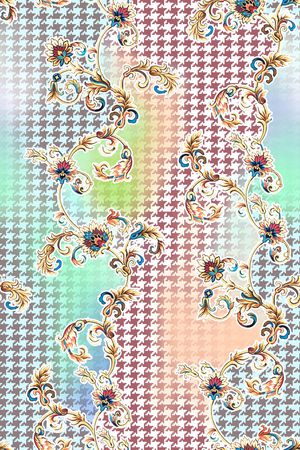 千鸟格印花华亿平台图片