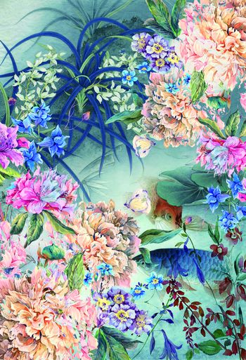 水仙花印花华亿平台图片