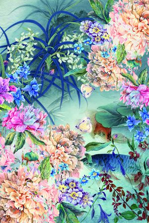 水仙花印花华亿平台图片