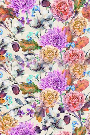 牡丹印花华亿平台图片