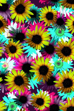 写意花卉印花华亿平台图片