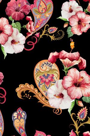 佩斯利印花华亿平台图片