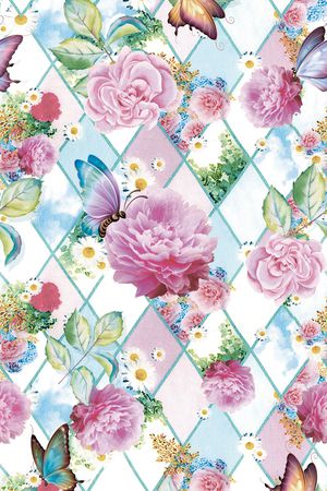 潮流时尚花卉系列印花华亿平台图片