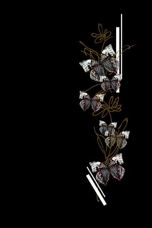 黑白印花华亿平台图片