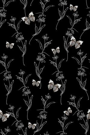 黑白印花华亿平台图片