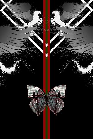 黑白印花华亿平台图片