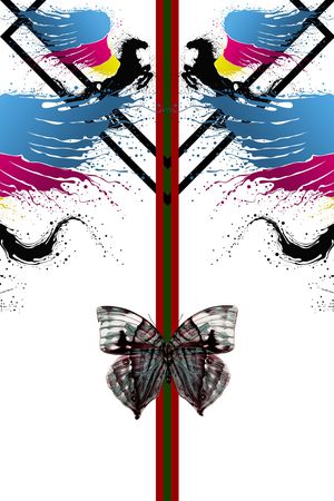 黑白印花华亿平台图片