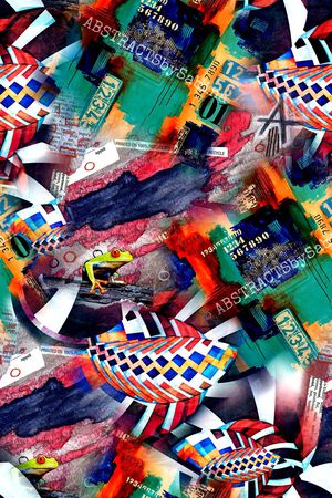 抽象印花华亿平台图片