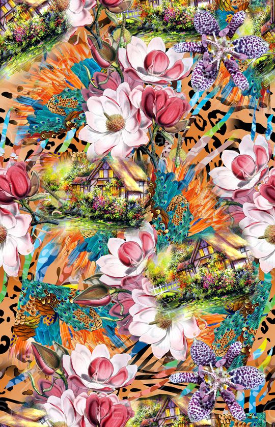 乱花印花华亿平台图片