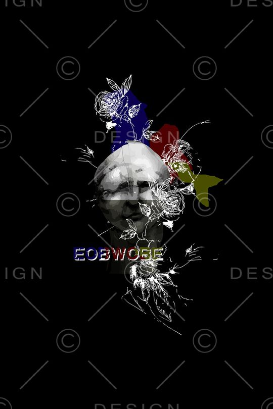 黑白印花华亿平台图片