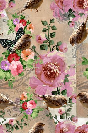 花卉印花华亿平台图片