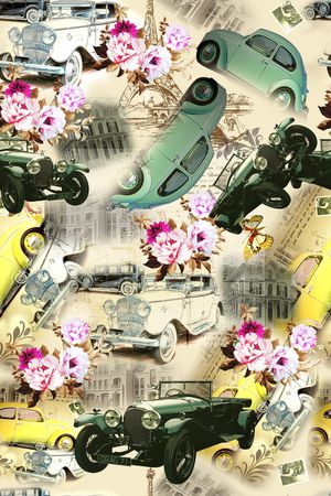 手绘花卉印花华亿平台图片