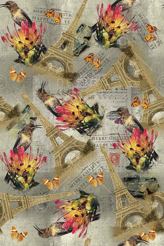 花鸟图印花华亿平台图片