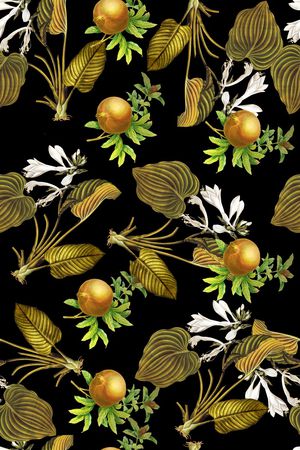 石榴果印花华亿平台图片