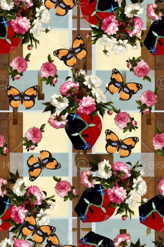 花卉印花华亿平台图片