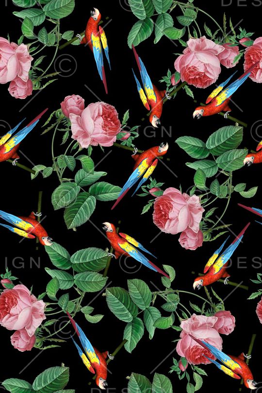 手绘花卉印花华亿平台图片