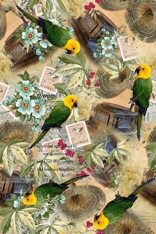 手绘花卉印花华亿平台图片