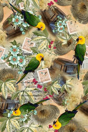 手绘花卉印花华亿平台图片