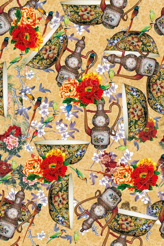 碎花印花华亿平台图片