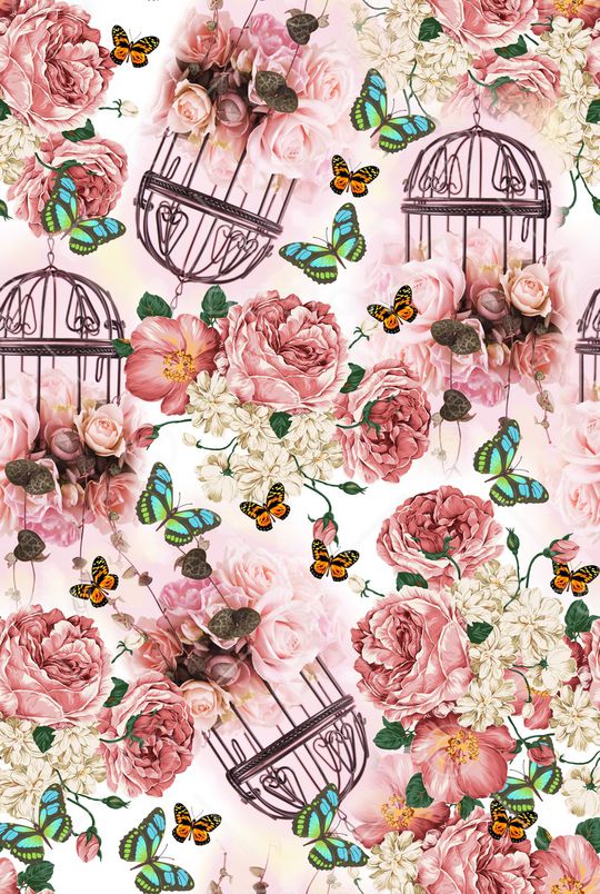 花卉背景印花华亿平台图片