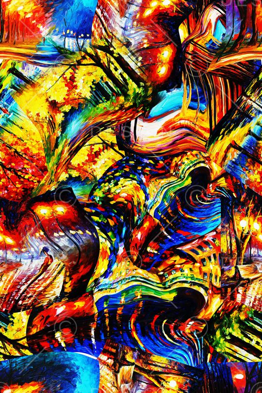 抽象画印花华亿平台图片