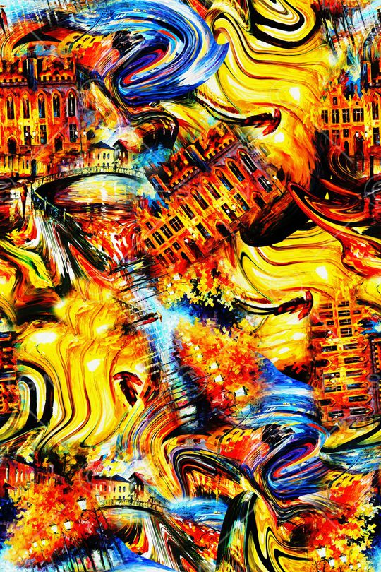 欧式油画印花华亿平台图片