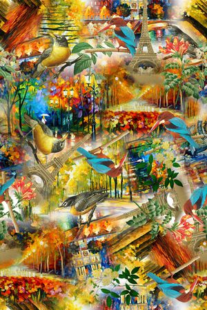 小鸟印花华亿平台图片