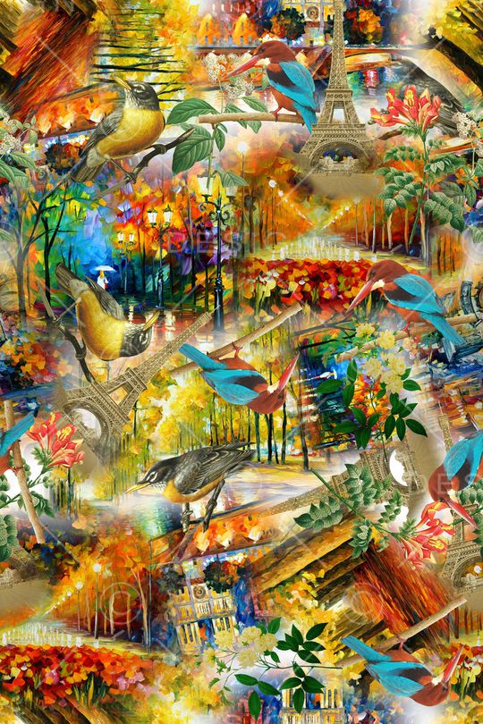 小鸟印花华亿平台图片