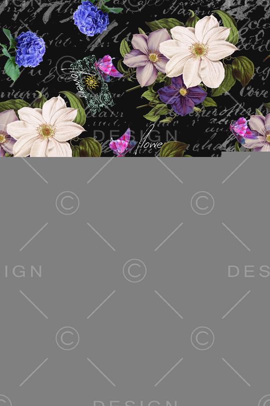 花卉背景印花华亿平台图片